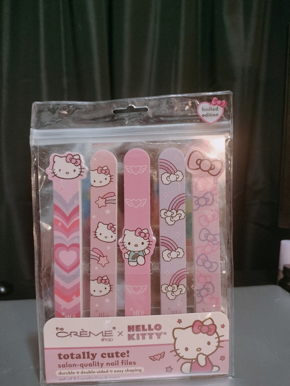 Hello Kitty Pink Nail File Set by The Crème Shop - 5 Pack